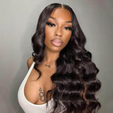 Middle Part Super Curly 13*4 Lace Transparent Frontal Wig